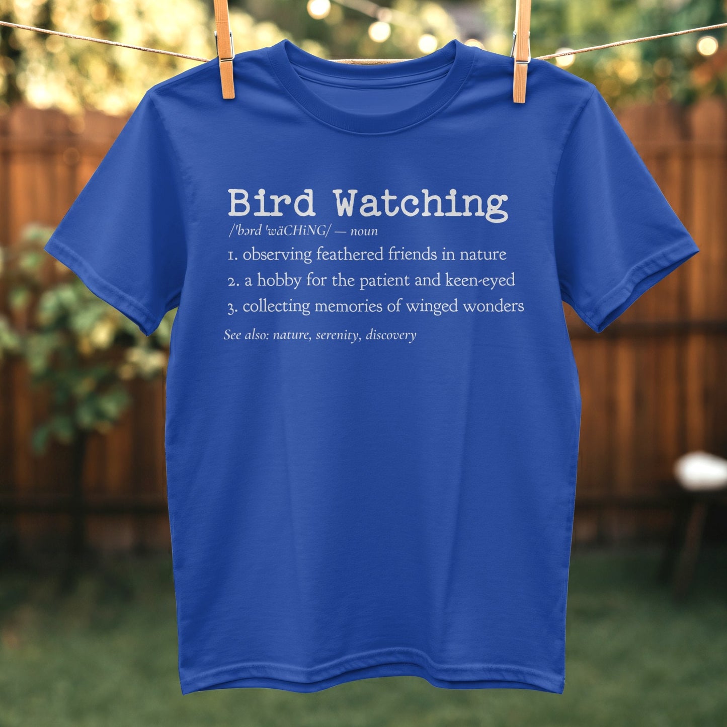 Bird Watching Enthusiast Blue Graphic T-Shirt product