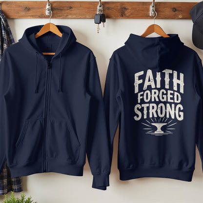 Faith Forged Strong Hoodie Motivational Clothing product