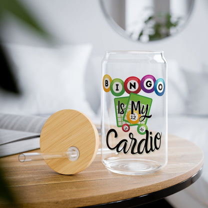 Bingo Is My Cardio Sipper Can Glass for Bingo Players and Enthusiasts