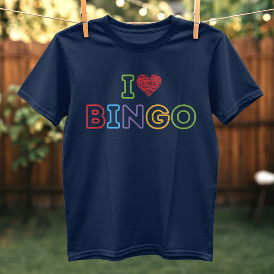 I Love Bingo Graphic T-shirt Unique Clothing Product