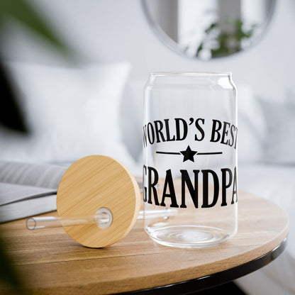 World's Best Grandpa Sipper Can Glass