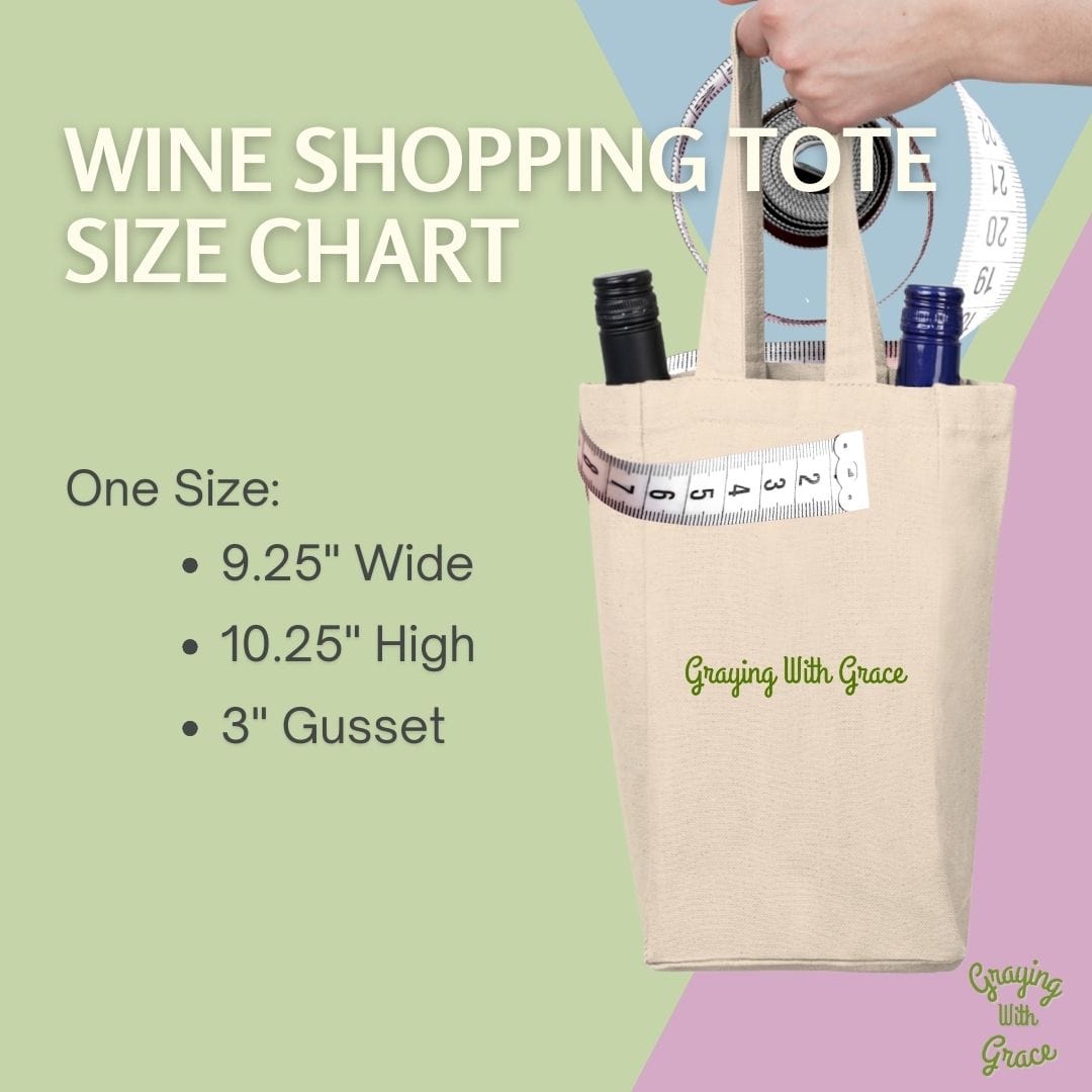 a person holding a wine bottle in a tote bag