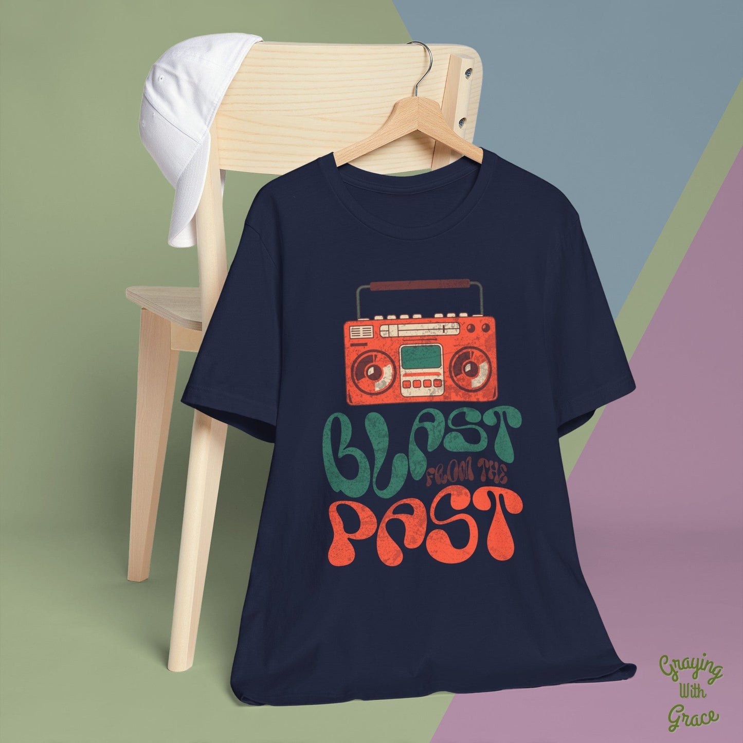 Blast From The Past Retro Boombox Design T-Shirt