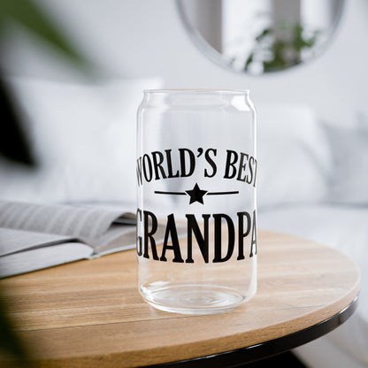 World's Best Grandpa Sipper Can Glass