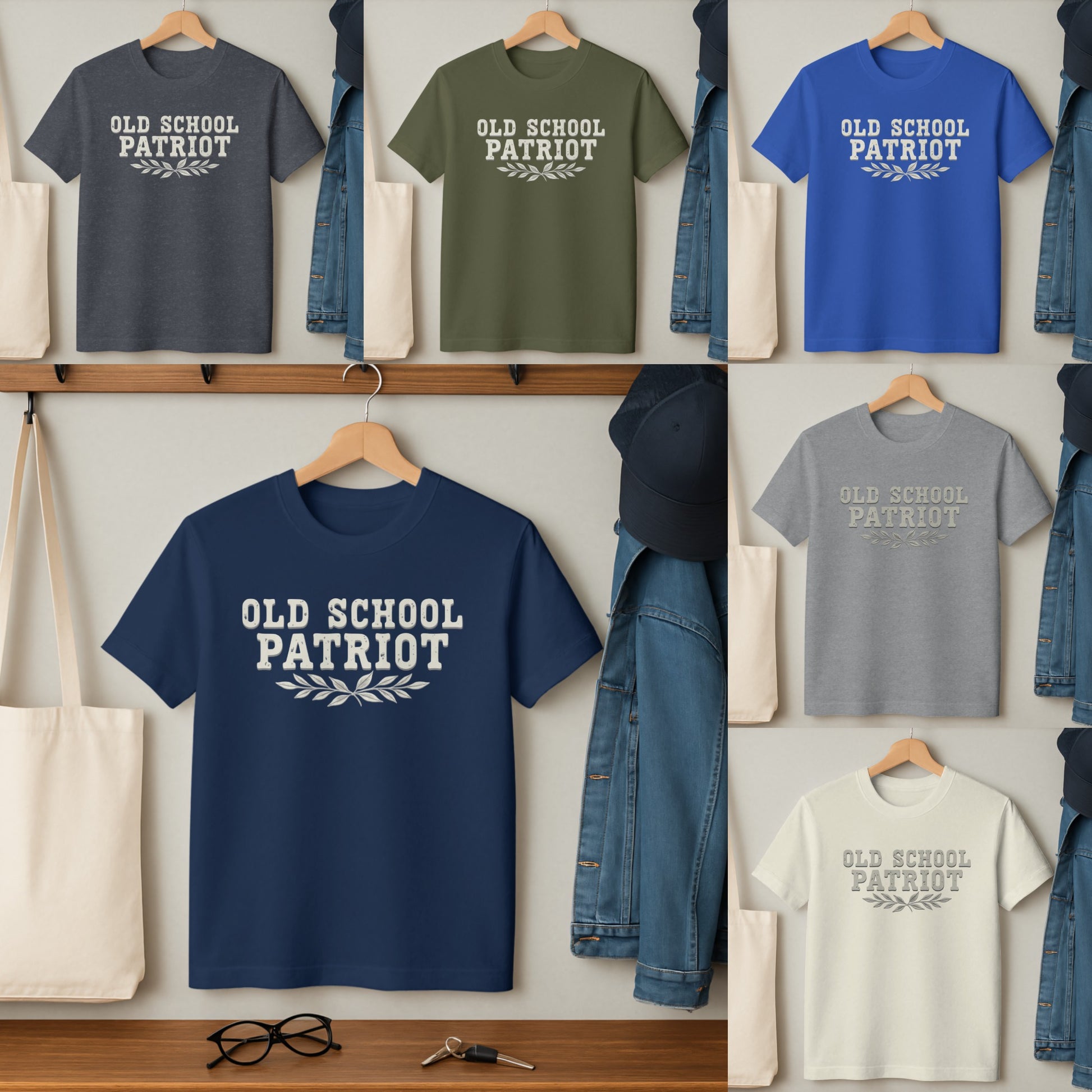 Old School Patriot Graphic Printed Unisex T-shirt Product
