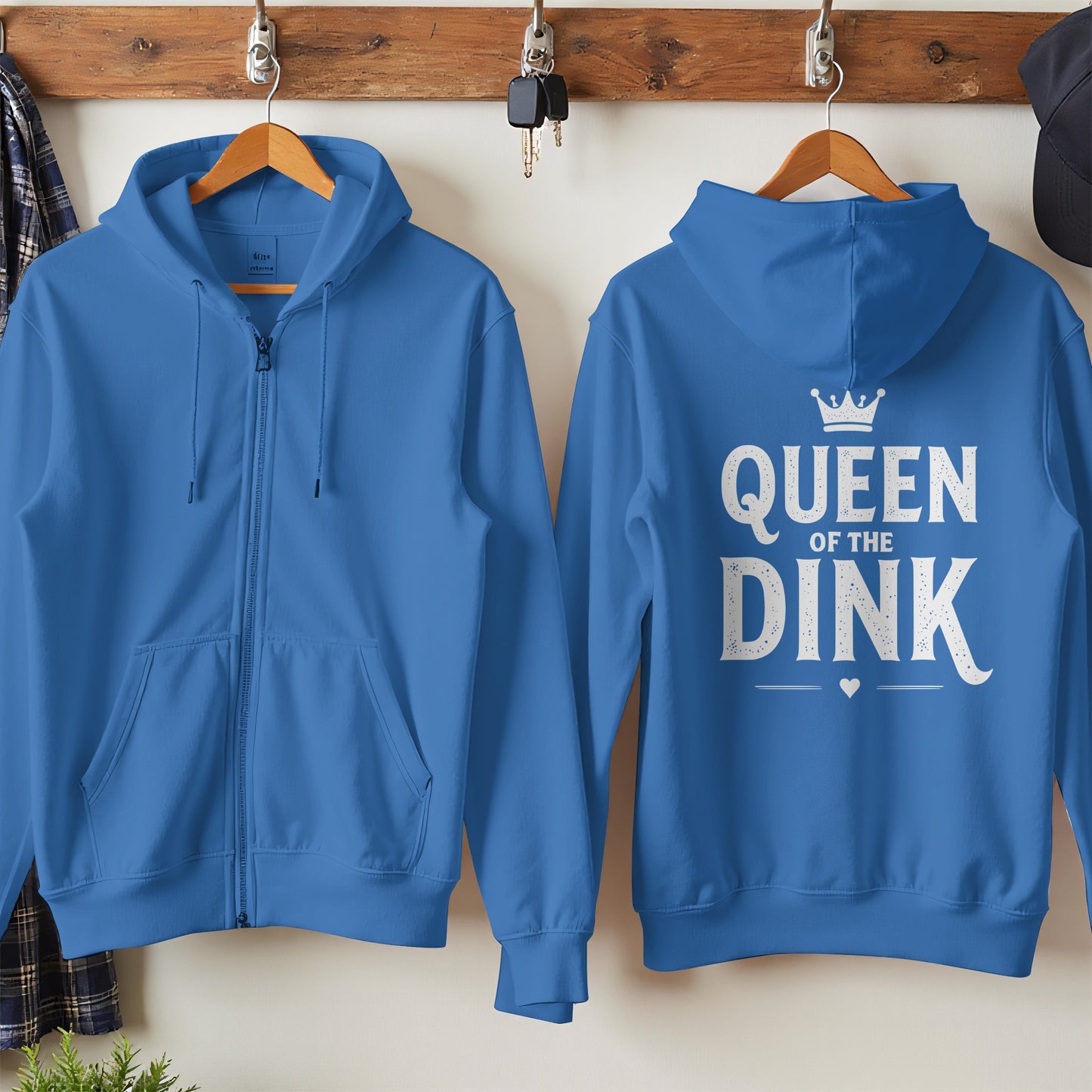 Queen of the Dink Blue Zip-Up Hoodie product