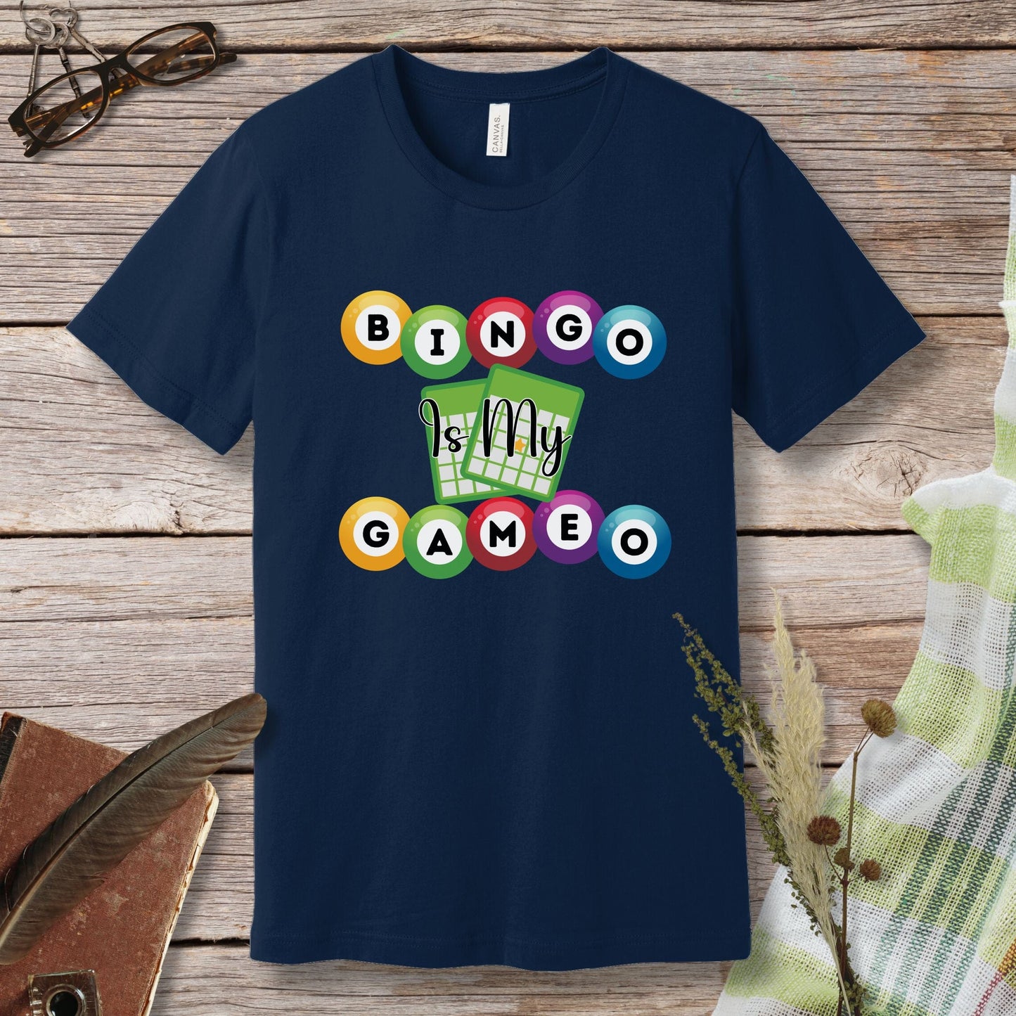 a t - shirt that says bingo is my game