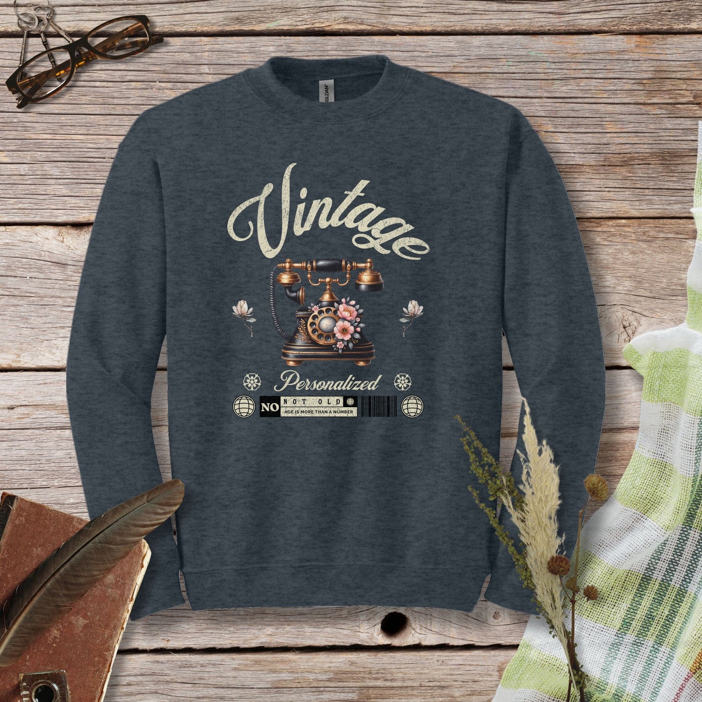 a sweatshirt with the words vintage on it