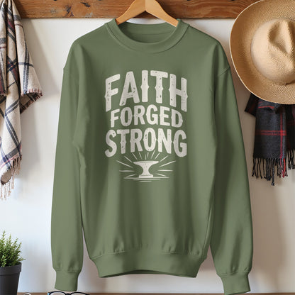 Faith Forged Strong Text Printed Sweatshirt product type