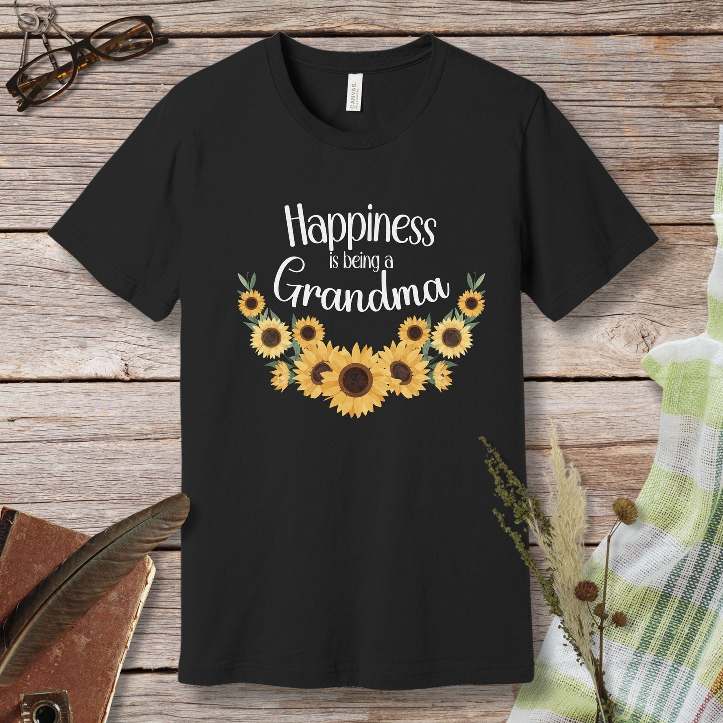 a t - shirt that says happiness is being a grandma