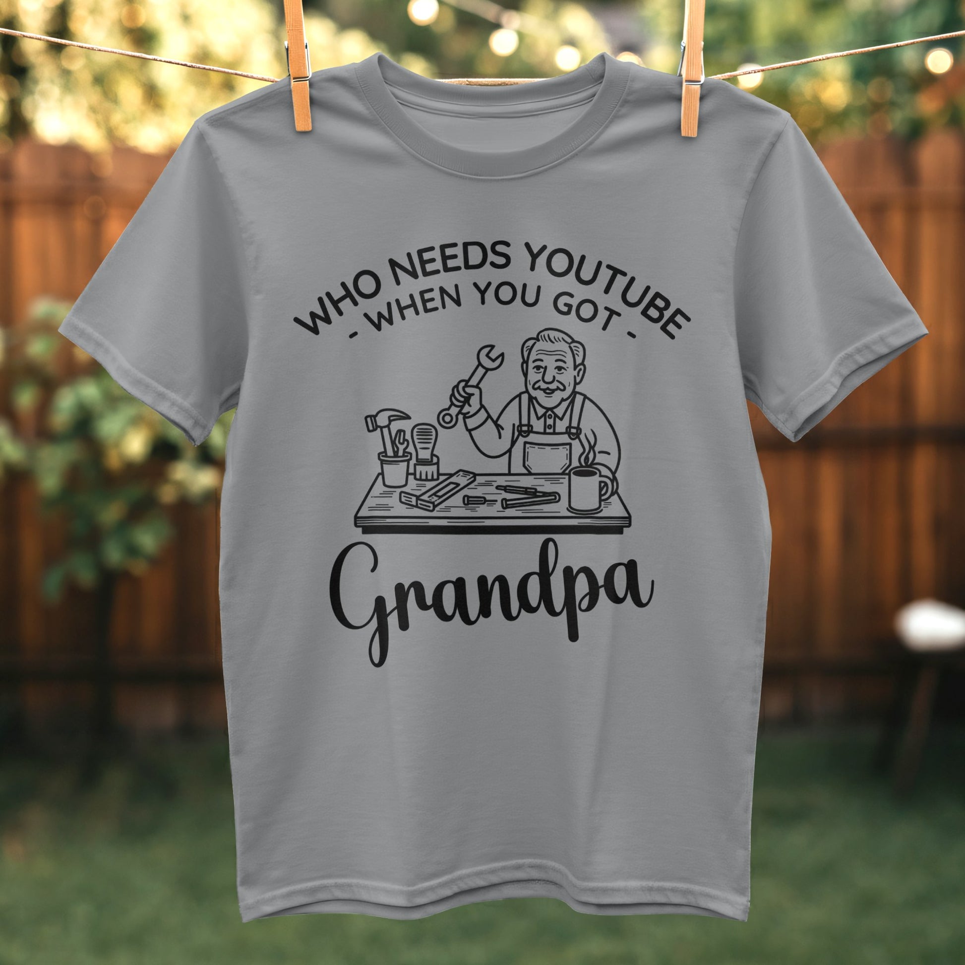 Funny Grandpa YouTube Creative Crafting Grandpa Product Type