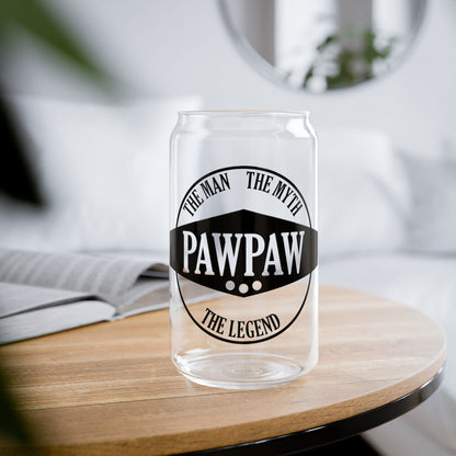 Pawpaw Man Myth Legend Sipper Can Glass