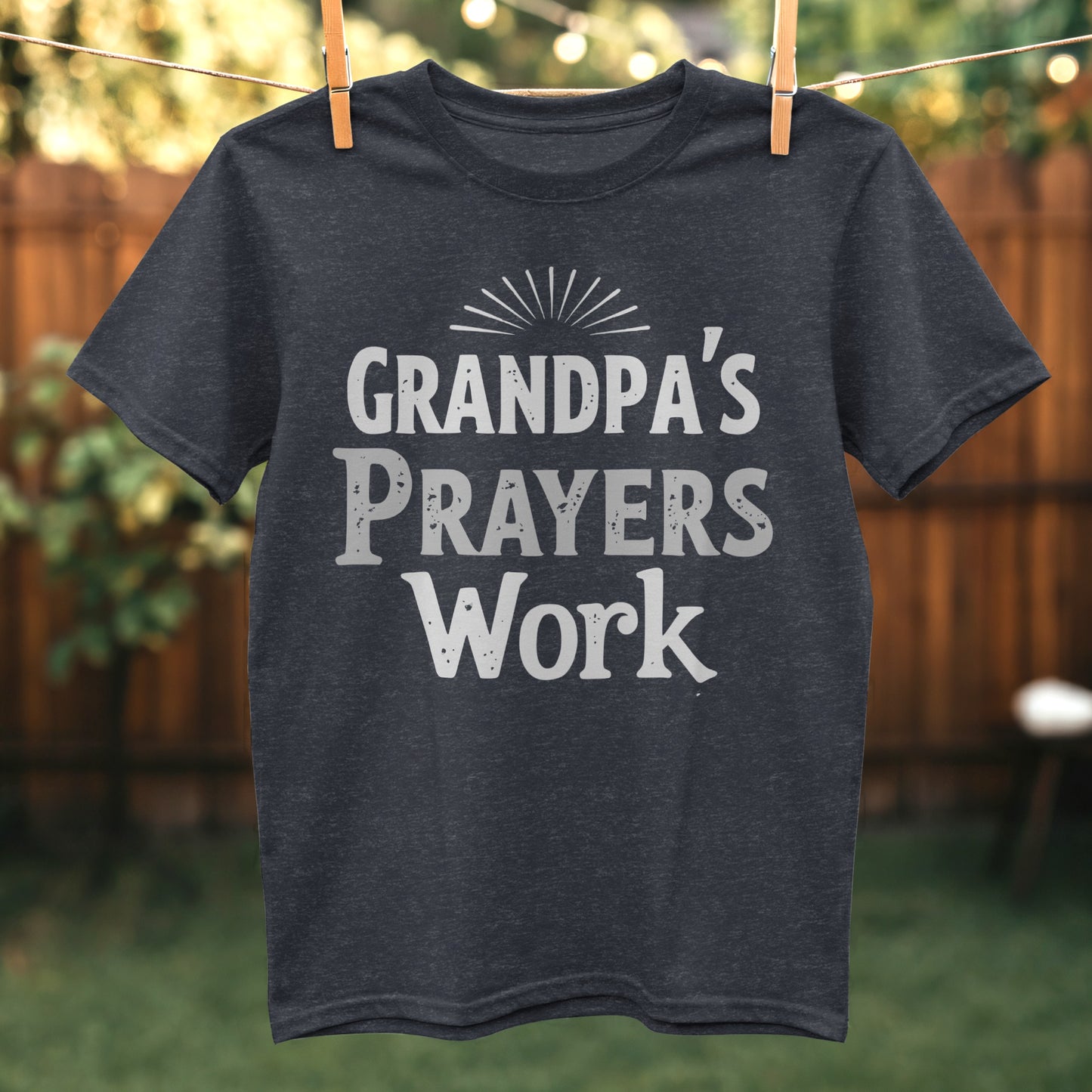 Grandpa's Prayers Work Statement Shirt product