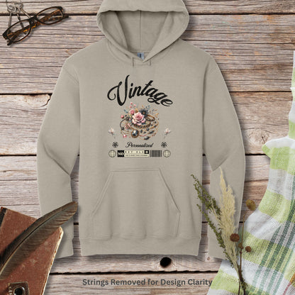 a hoodie with the words vintage on it