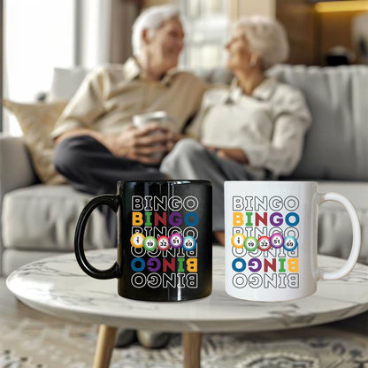 a couple of coffee mugs sitting on top of a table