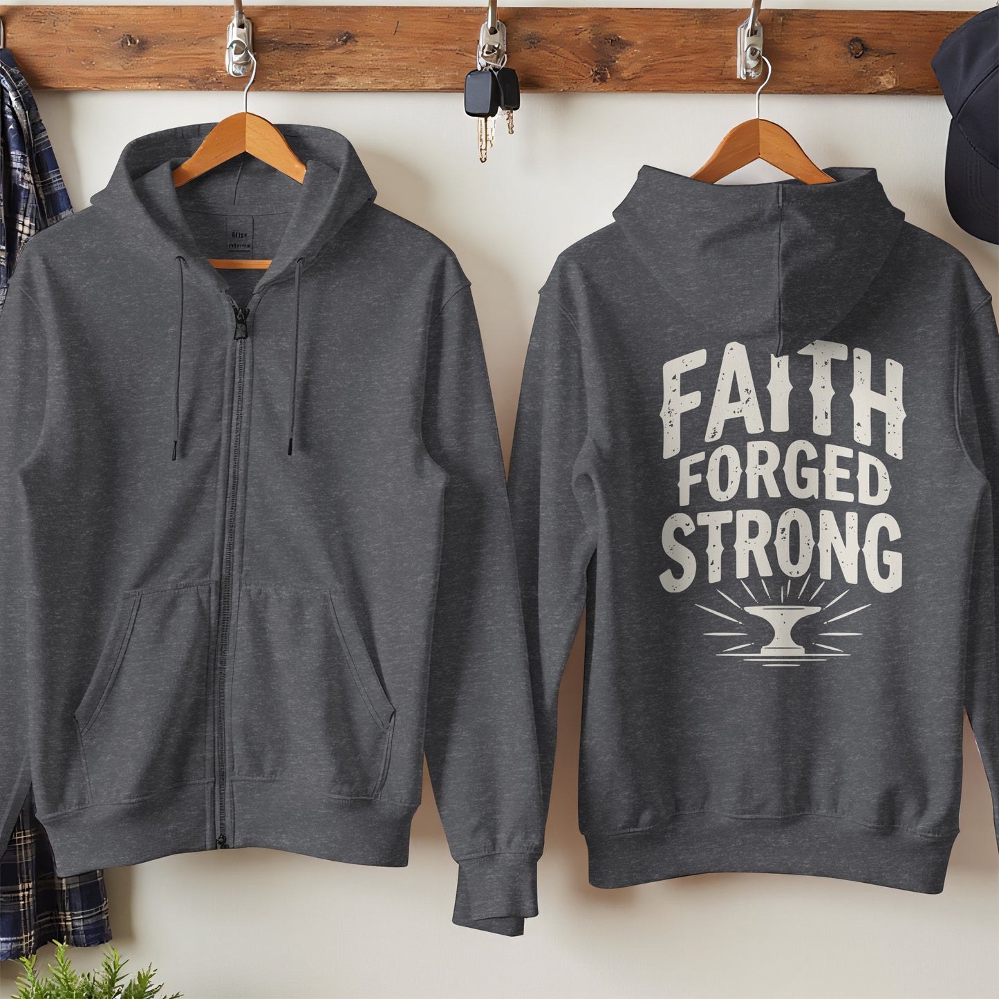 Faith Forged Strong Graphic Hoodie product