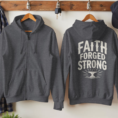 Faith Forged Strong Graphic Hoodie product