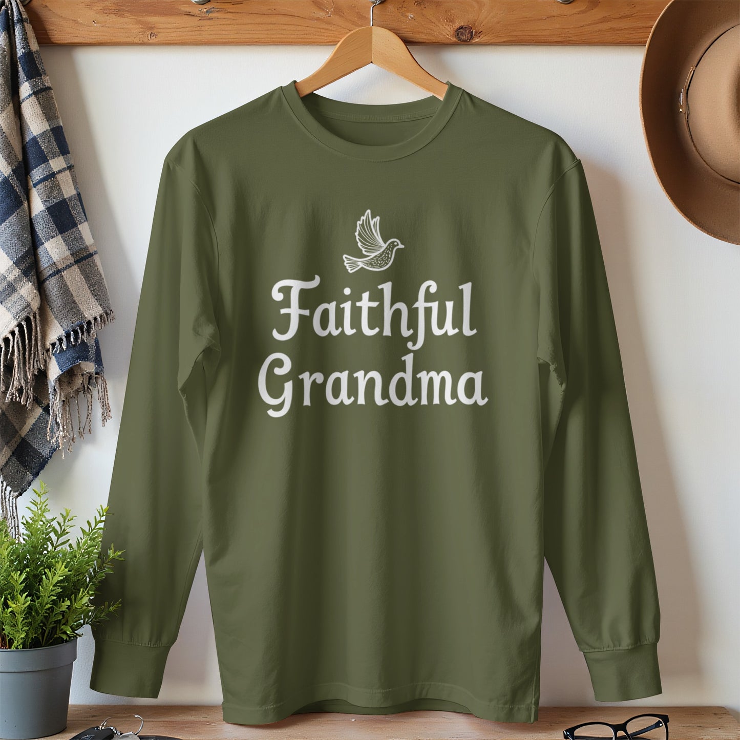 Faithful Grandma Graphic Print Long Sleeve Shirt product
