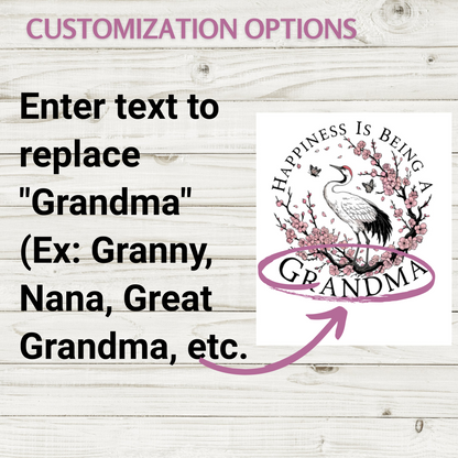Happiness is Being Grandma Customizable product