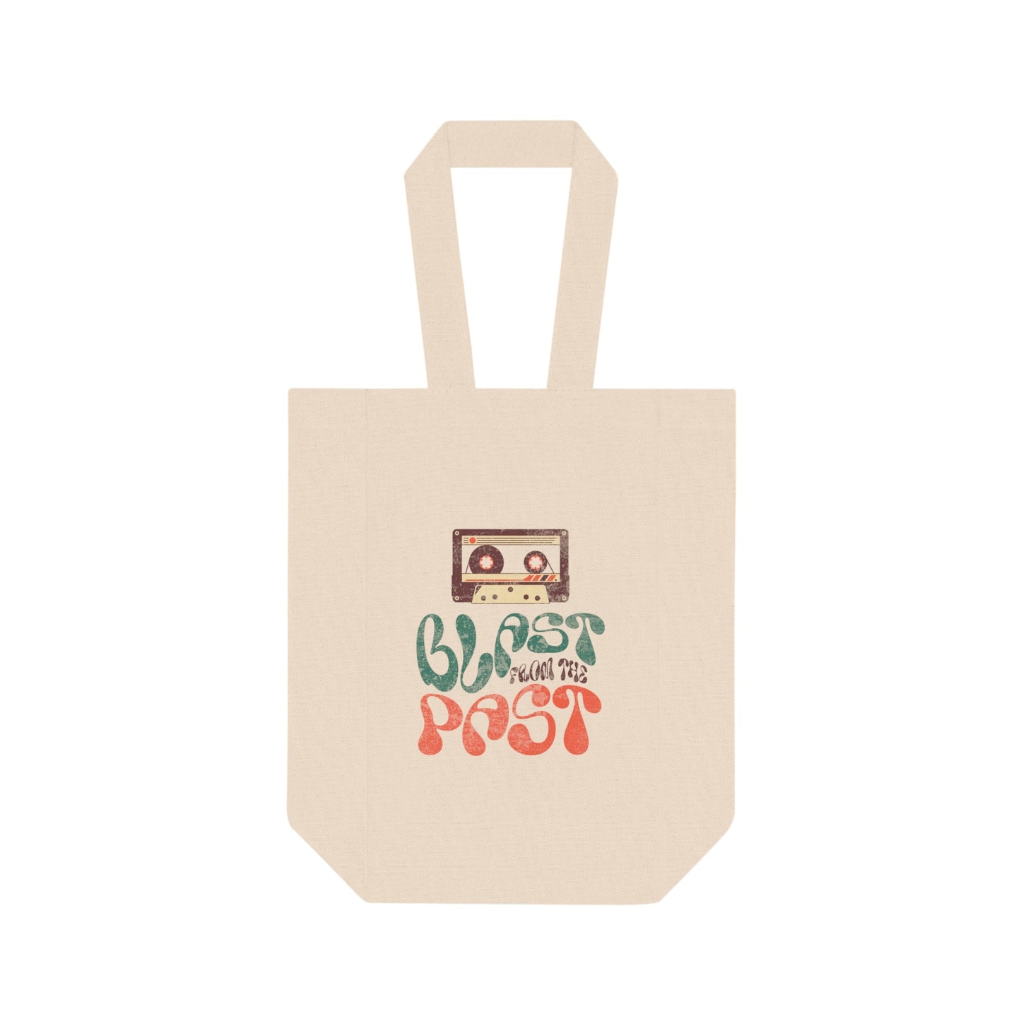 Blast From The Past Retro Cassette Tap Double Wine Tote Bag