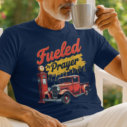 Fueled by Prayer Vintage Truck Print Shirt Product