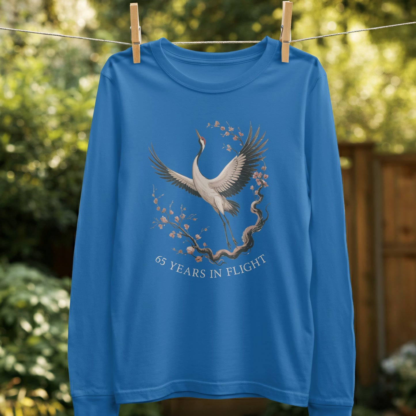 65 Years in Flight Blue Long Sleeve Shirt product type