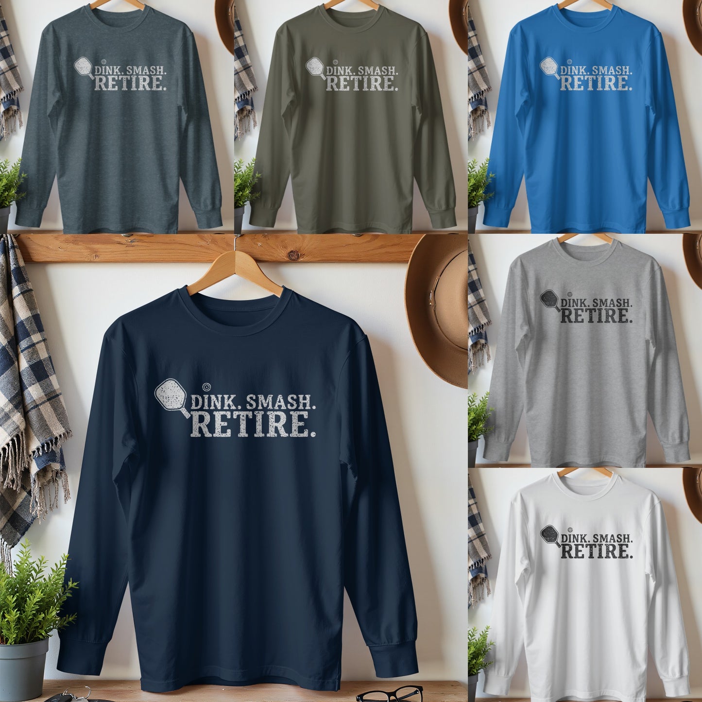Dink Smash Retire Pickleball Long Sleeve Shirt product