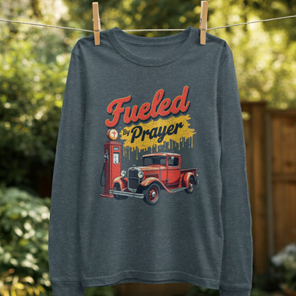 Fueled by Prayer Vintage Car Graphic T-Shirt product