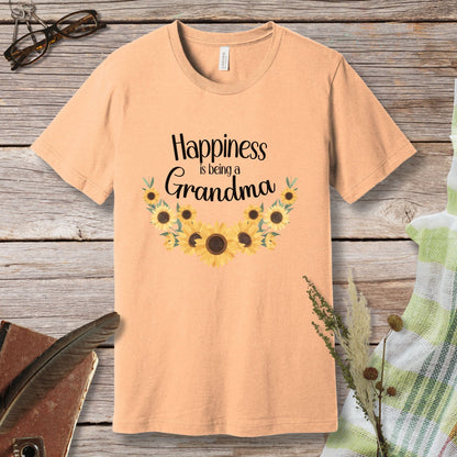 a t - shirt with the words happiness is my grandma surrounded by sunflowers