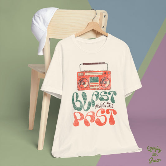 Blast From The Past Retro Boombox Design T-Shirt