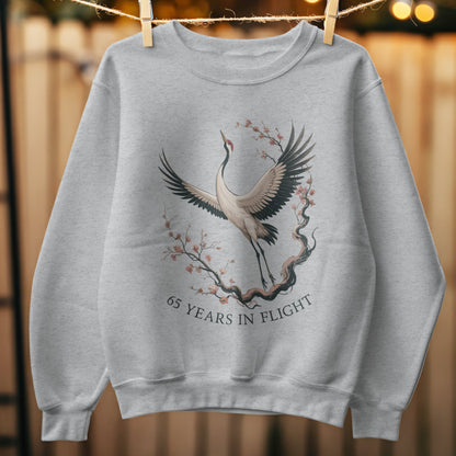 65 Years In Flight Crane Design Sweatshirt product