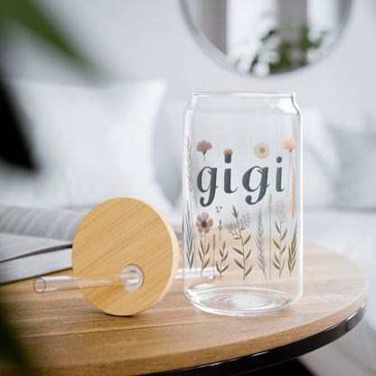 Faux Embroidered Floral Gigi Sipper Cup