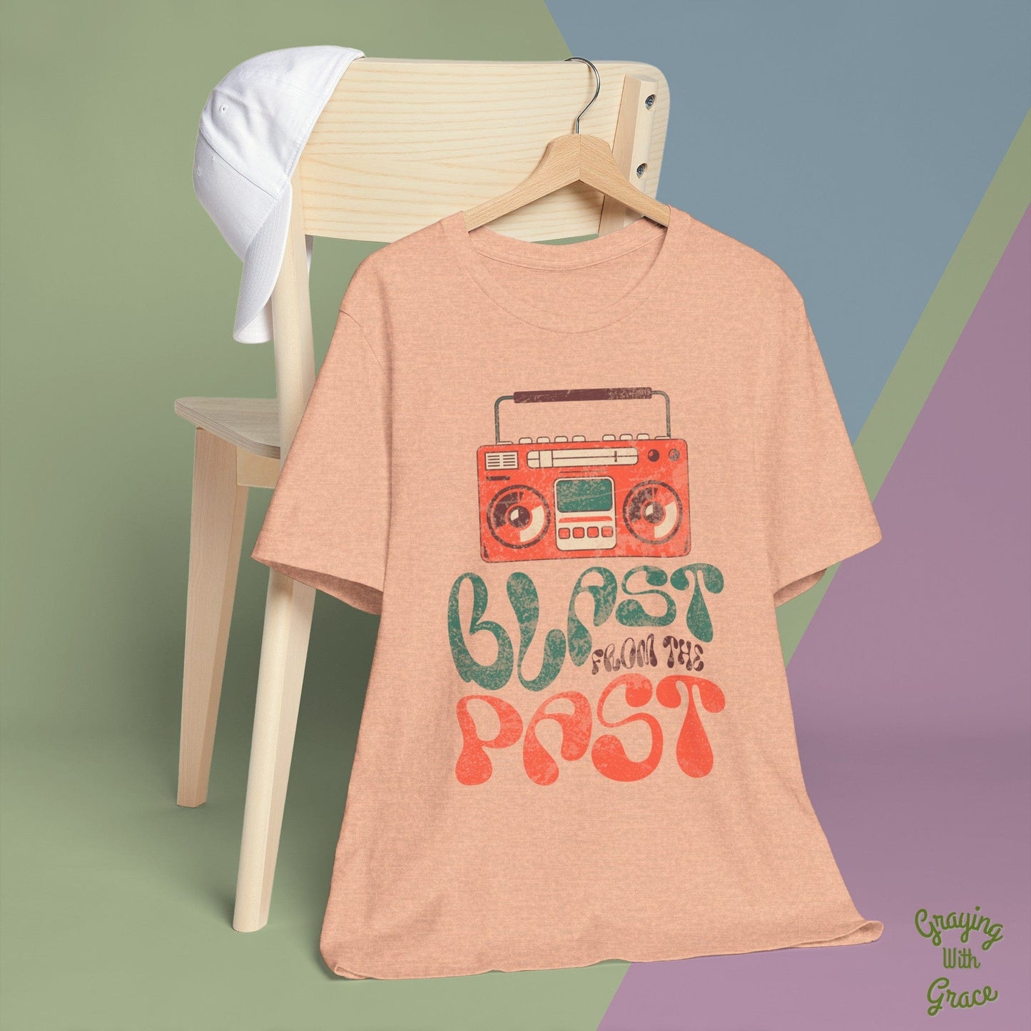 Blast From The Past Retro Boombox Design T-Shirt