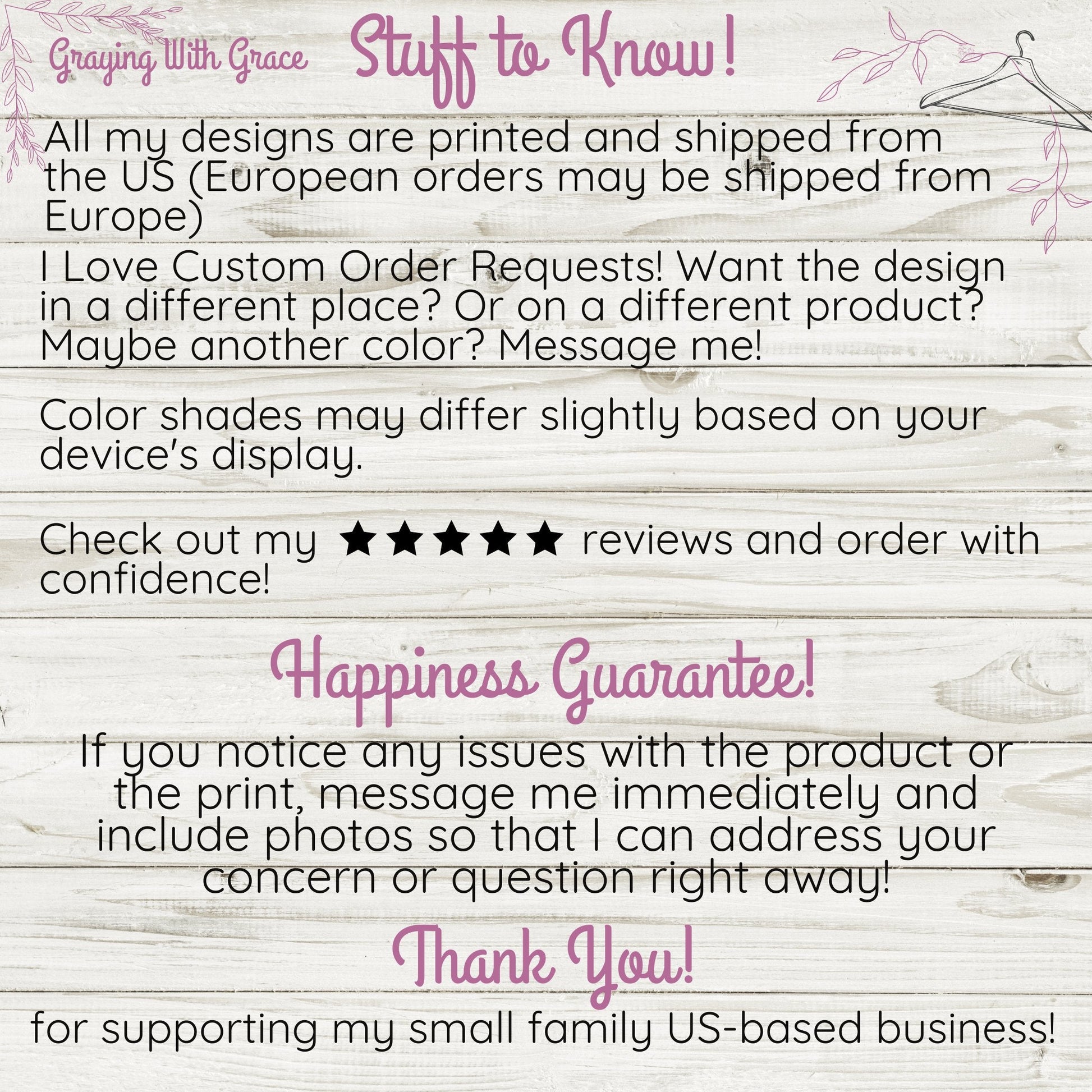 Customer Order Requests Happiness Guarantee product