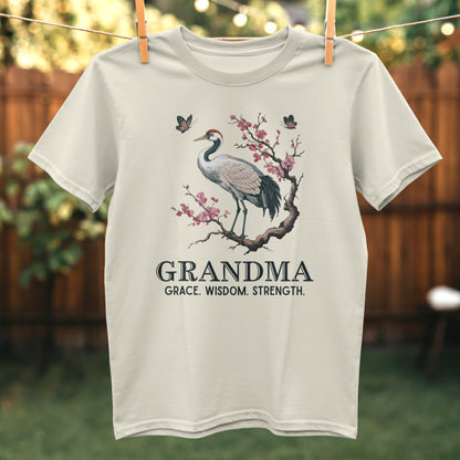 Graceful Bird with Grandma Quote T-shirt Product