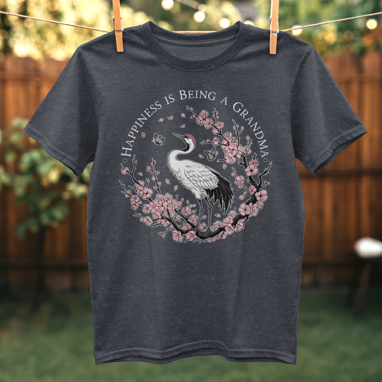 Happiness Is Being A Grandma Heron Graphic T-shirt product type