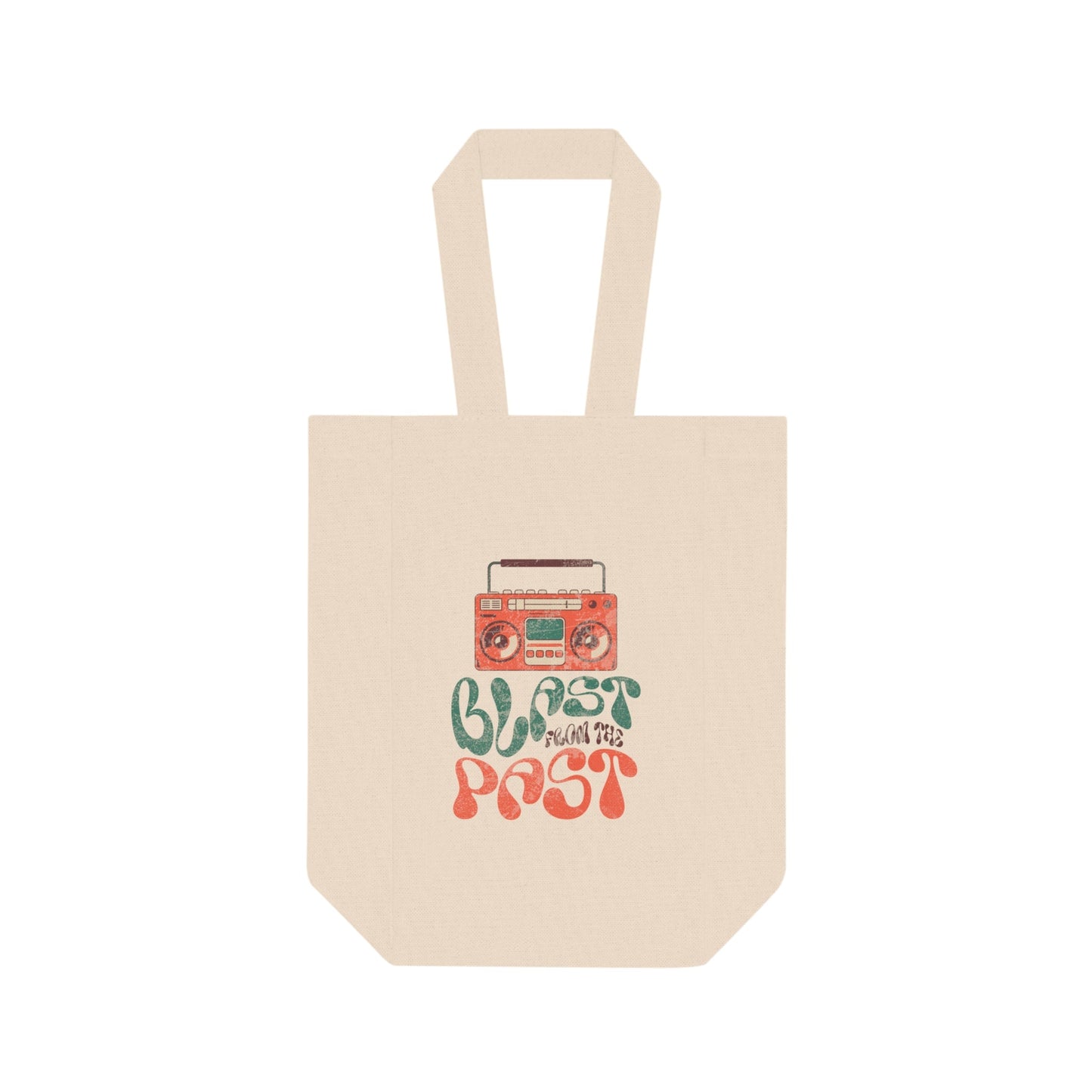 Blast From The Past Retro Boom Box Double Wine Tote Bag