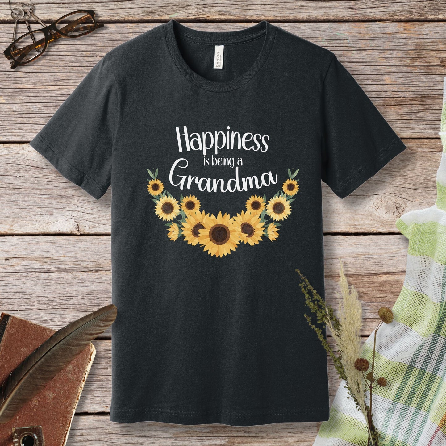 a t - shirt that says happiness is being a grandma