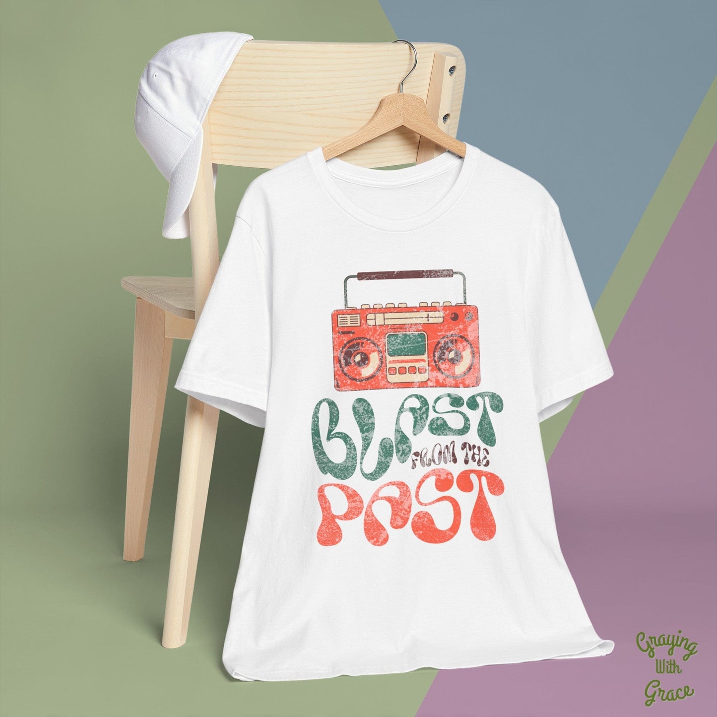 Blast From The Past Retro Boombox Design T-Shirt