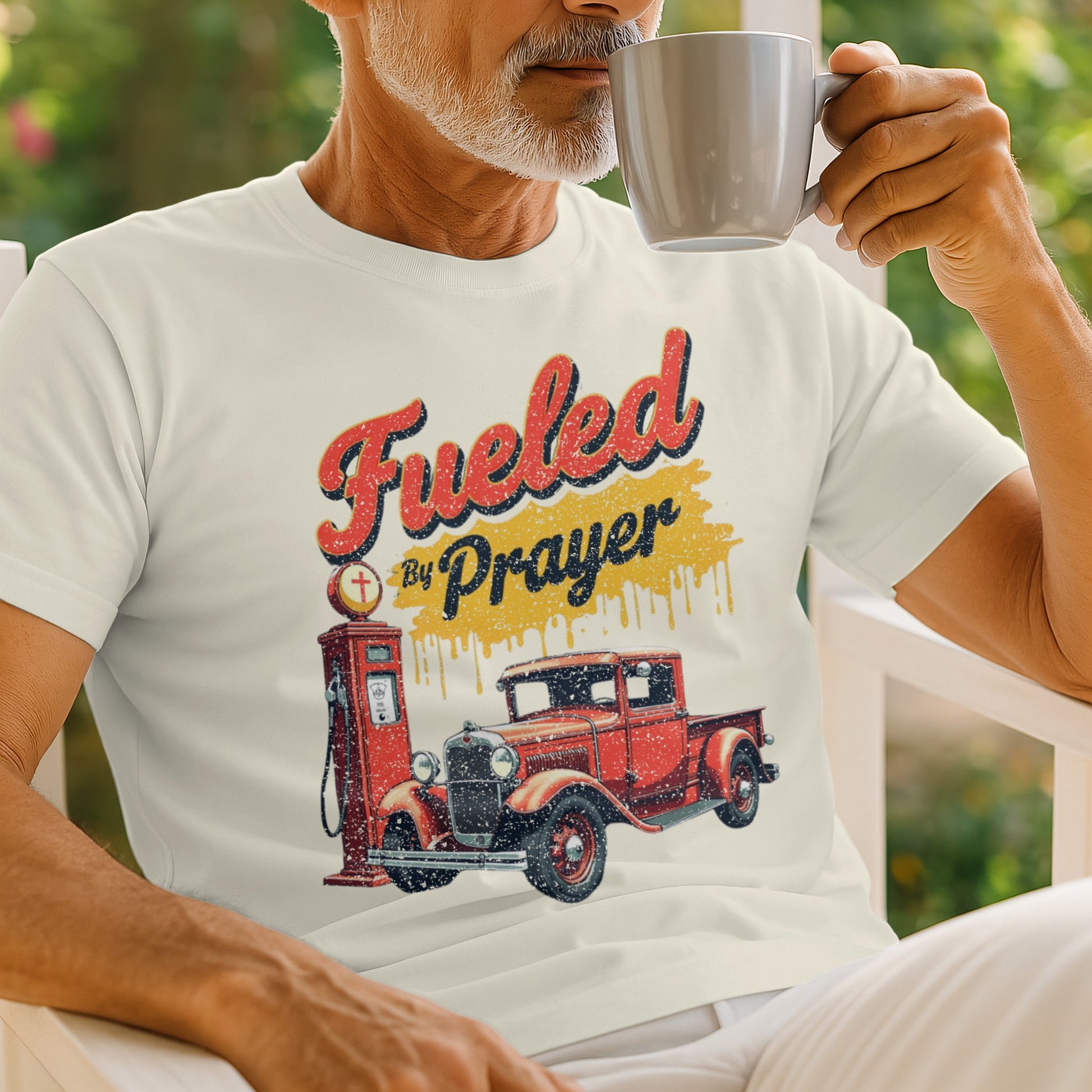 Fueled By Prayer Vintage Truck Graphic Shirt product