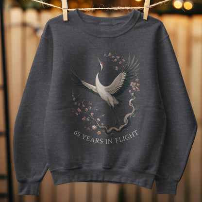 65 Years In Flight Crane Print Pullover Sweatshirt product