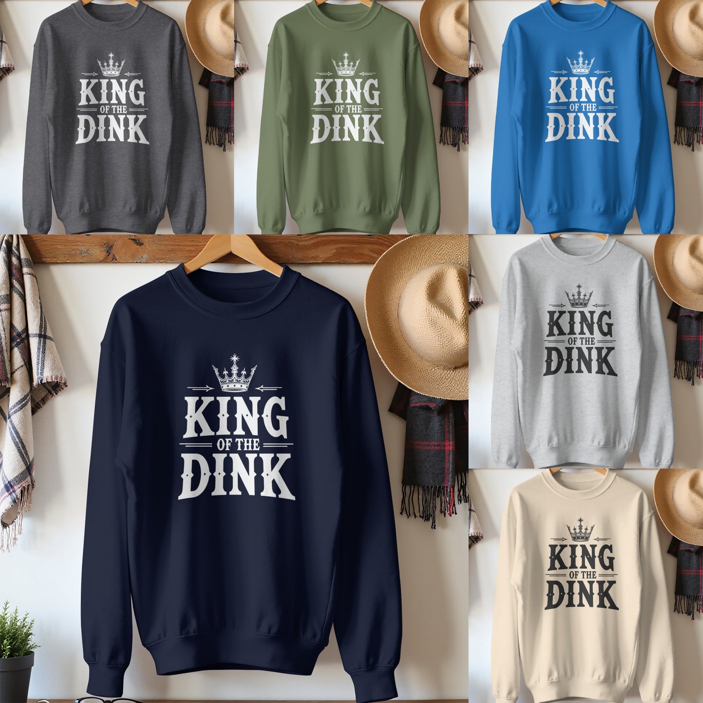 King of the Dink Sweater Funny Graphic Casual product type
