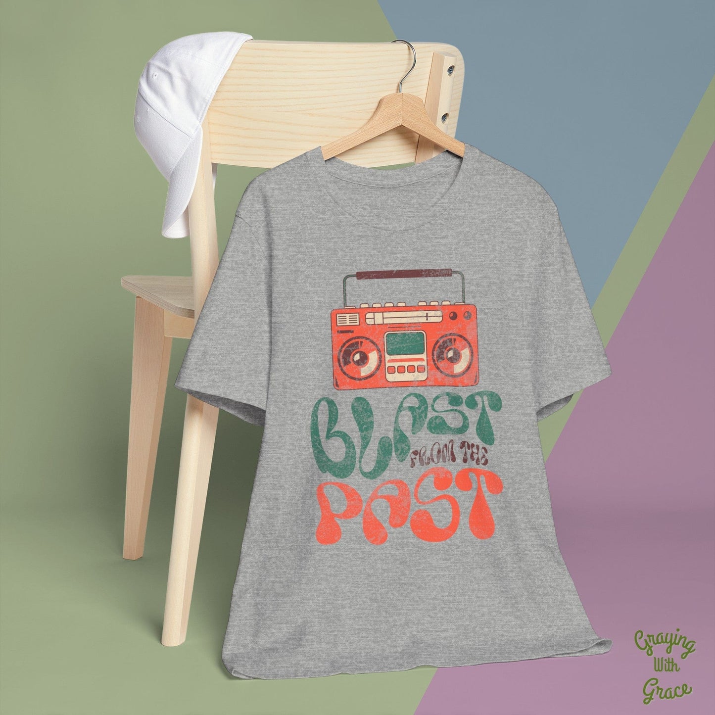 Blast From The Past Retro Boombox Design T-Shirt