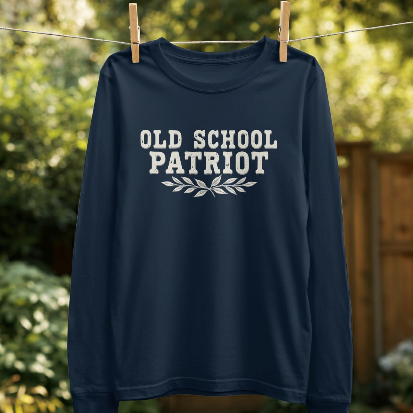 Old School Patriot Graphic Long Sleeve Shirt product