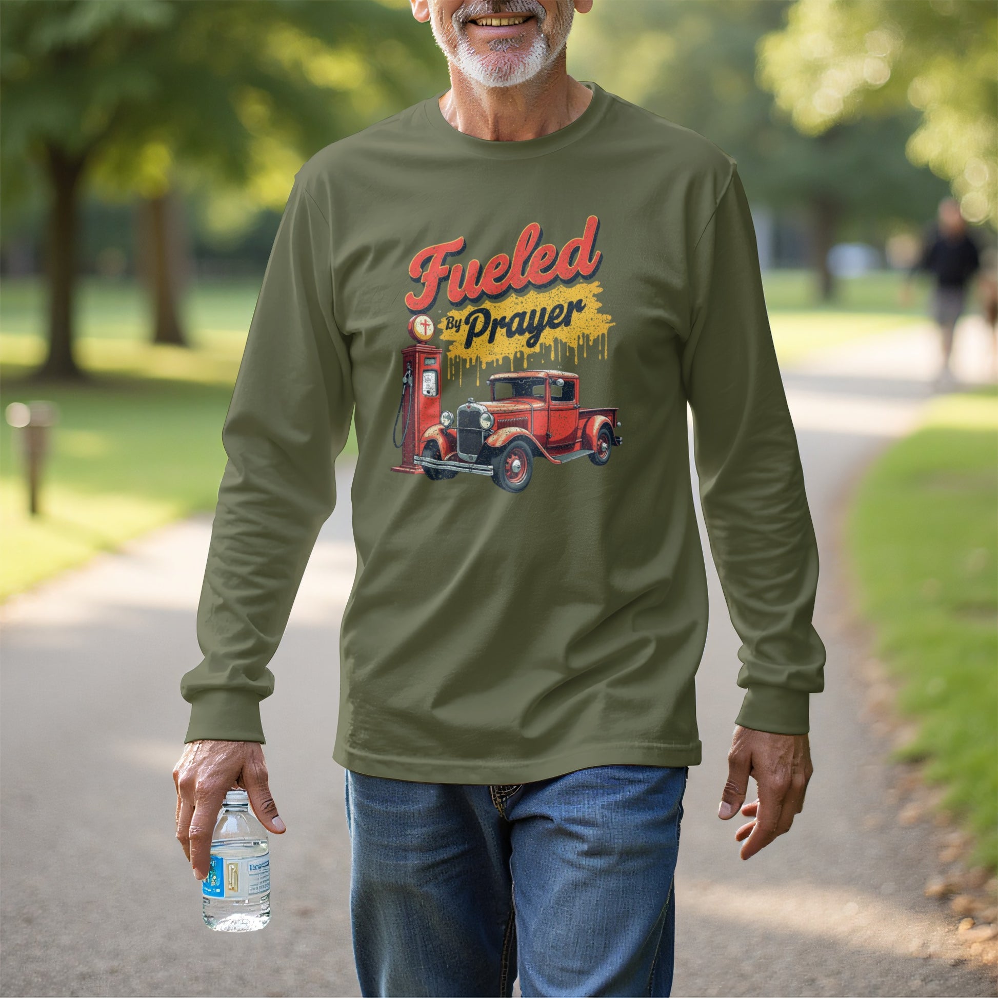 Fueled By Prayer Classic Car Long Sleeve Shirt product