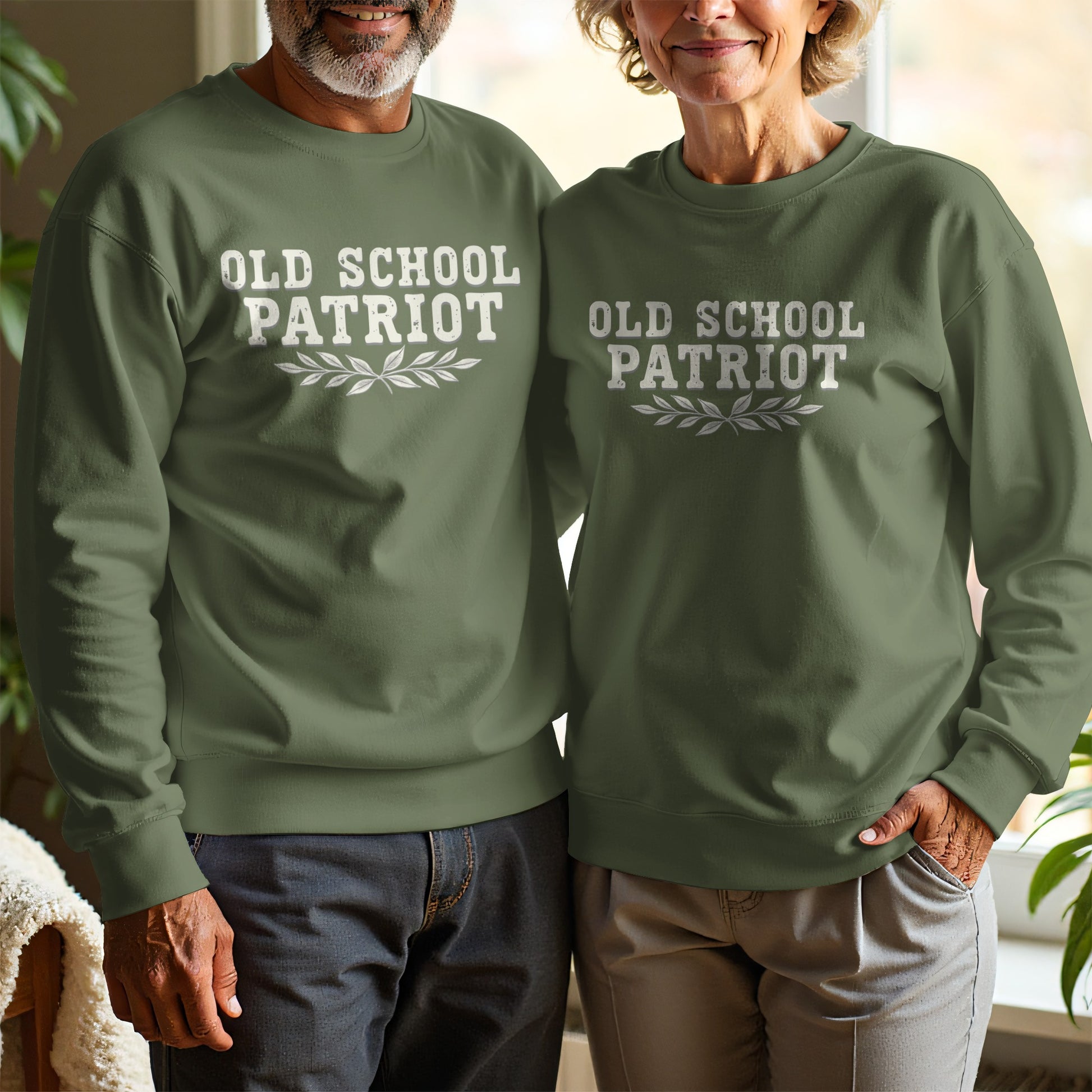 Old School Patriot Vintage Style Crewneck Sweatshirt Product