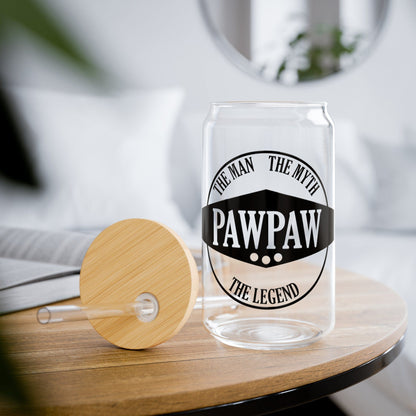 Pawpaw Man Myth Legend Sipper Can Glass