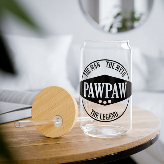 Pawpaw Man Myth Legend Sipper Can Glass