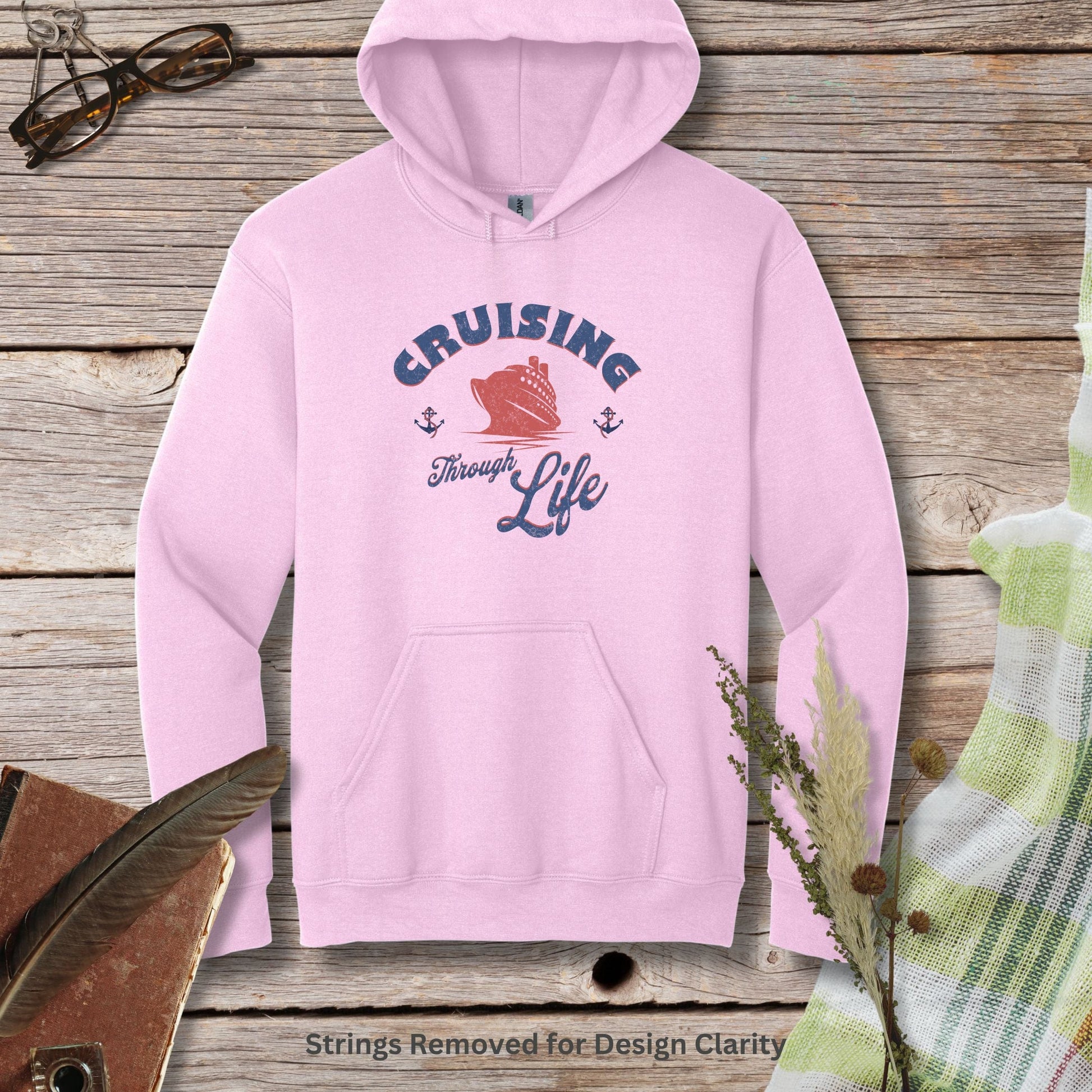 a pink hoodie with the words cruising is my life on it