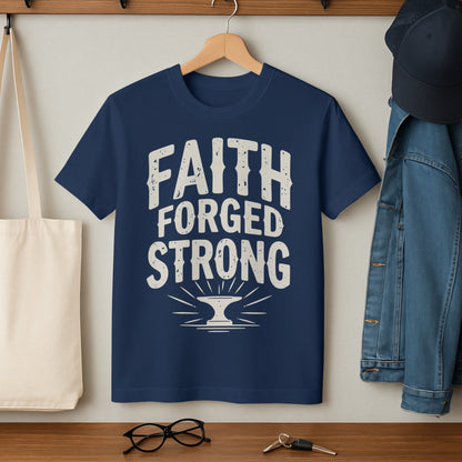 Faith Forged Strong Graphic Tee Product